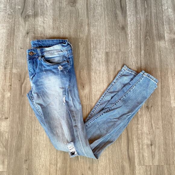 Blank NYC Distressed Boot Cut Jeans Blue 28 - Picture 2 of 6